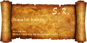 Supala Kevin névjegykártya
